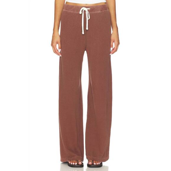 NEW JAMES PERSE wide leg tracksuit sweatpants in cedar pigment